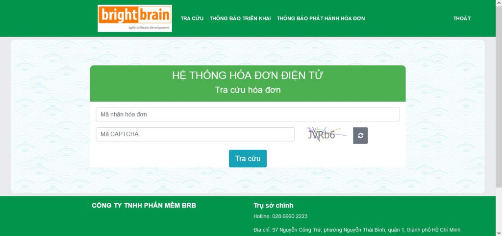 Website tra cứu hóa đơn